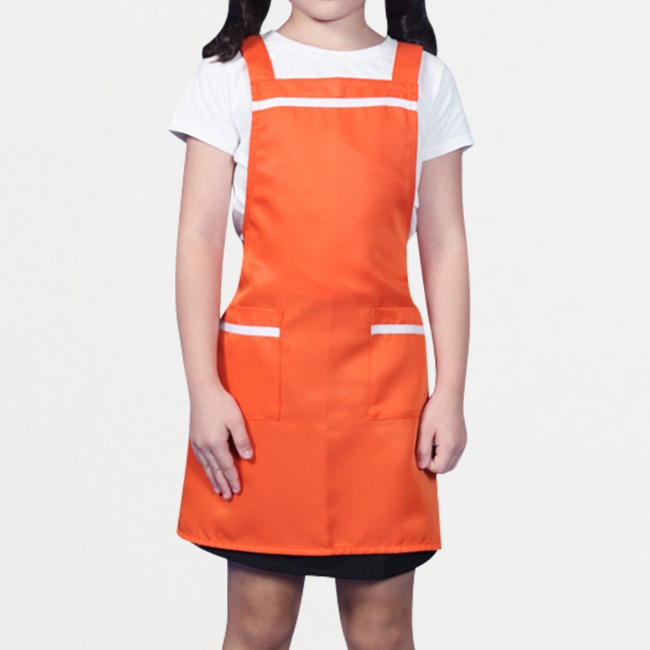 아동 H형 라인 앞치마TCH-27 (Orange) [VAT포함가]