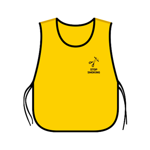 금연 캠페인 조끼  도우미조끼 노랑 왼가슴+등대형